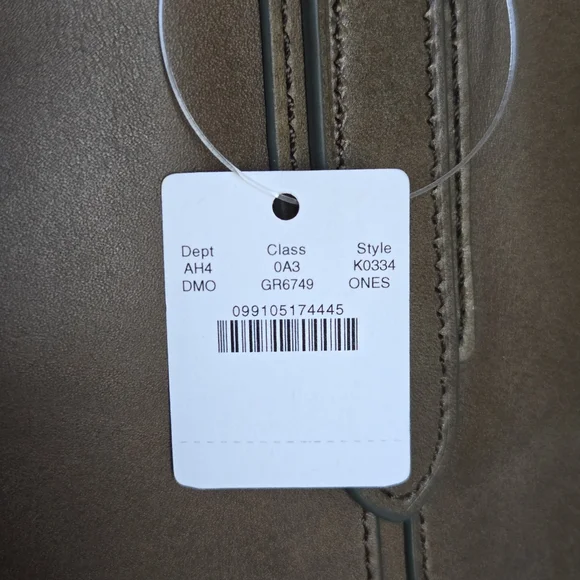 NWT J. Crew Oar Leather Tote Bag Mens Olive Green/Brown - Picture 15 of 16